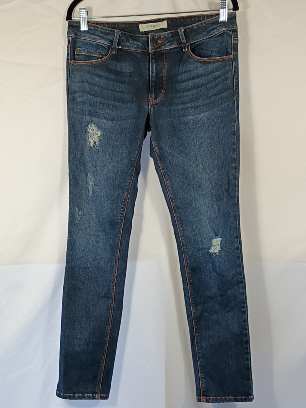 EUC I&m Jeans Dark Wash Distressed Skinny Jeans Junior Teen Size 9 Denim